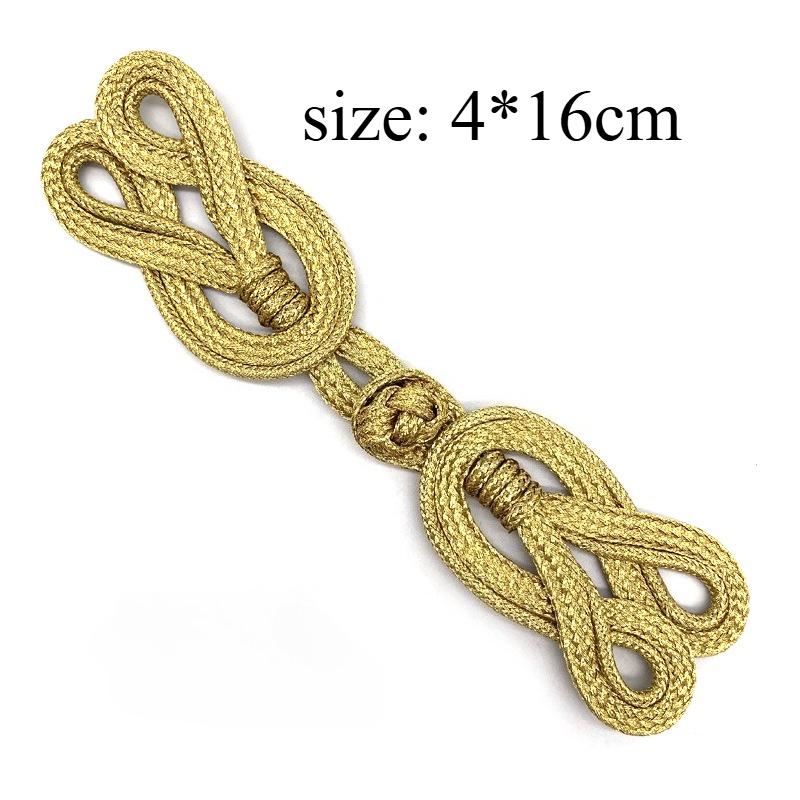 

1 Pairs Gold Chinese Frog Closure Knot Button Fastener for Bags Garments Cheongsam Tang Suit Decoration золотой