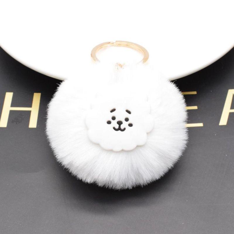 Bts Palla di Pelo Portachiavi Kpop Bts Bangtan Boys Jimin Jin Jk Jhope Ciondolo Regalo per Fan