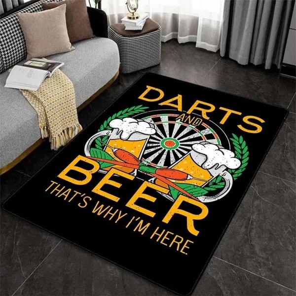 Playroom Dart Carpet for Living Room Bedroom Cafe Decorations Sofa Table Large Area Rugs Game Room Floor Mat Target Bullseye Pad