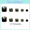 Black Gold Sparkle Toe Nail Stickers Pre-made Female Wearable Removal Carry Cross-border