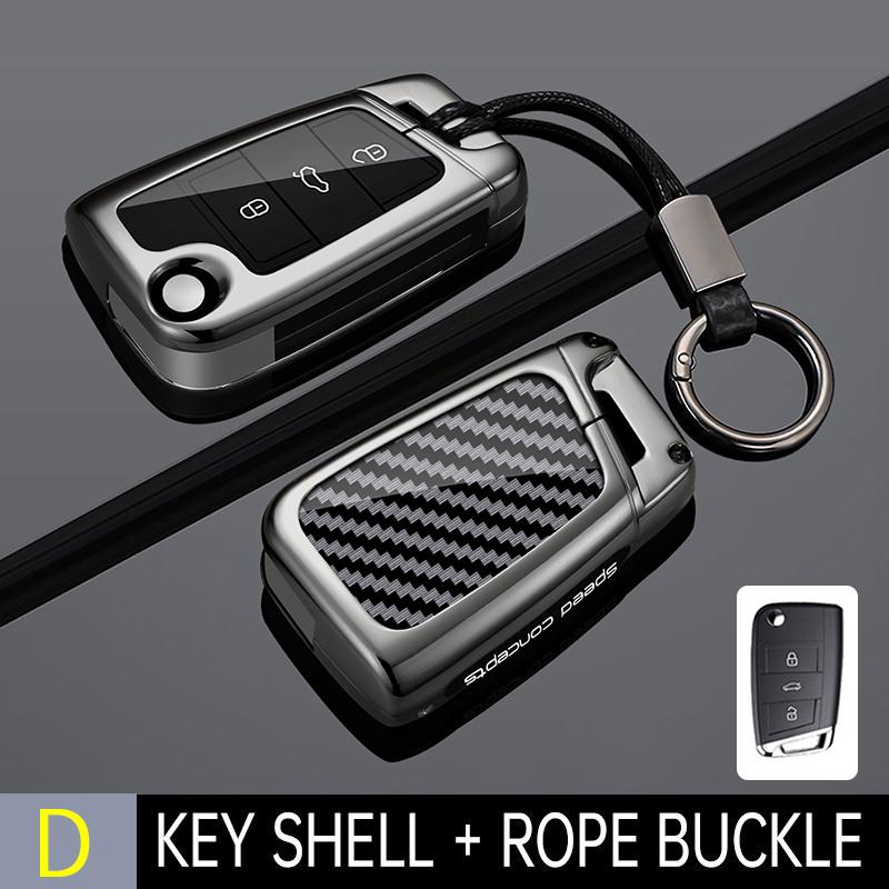 Fashion Alloy Car Key Case Cover For Vw Volkswagen Polo Tiguan Passat B5 B6 B7 Golf 4 5 6 Mk6 Jetta Lavida Skoda Octavia Seat