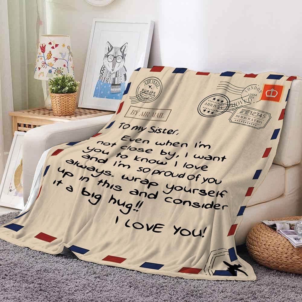 Blanket Can Be Printed On Both Sides Flannel Blanket Air Conditioning Blanket Envelope Stamp