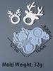3D Elk Listing Silicone Mold DIY Christmas Tree Hangtag Craft Making Kit Plaster Epoxy Resin Casting Molds Home Xmas Decor