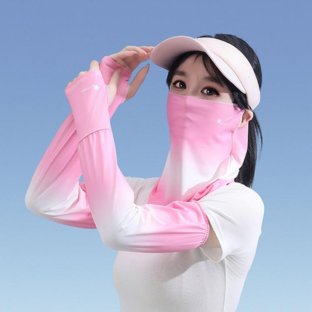 UV Protection Ice Silk Face Mask Breathable Sunscreen Face Veil Fashion Ice Silk Sleeve Outdoor