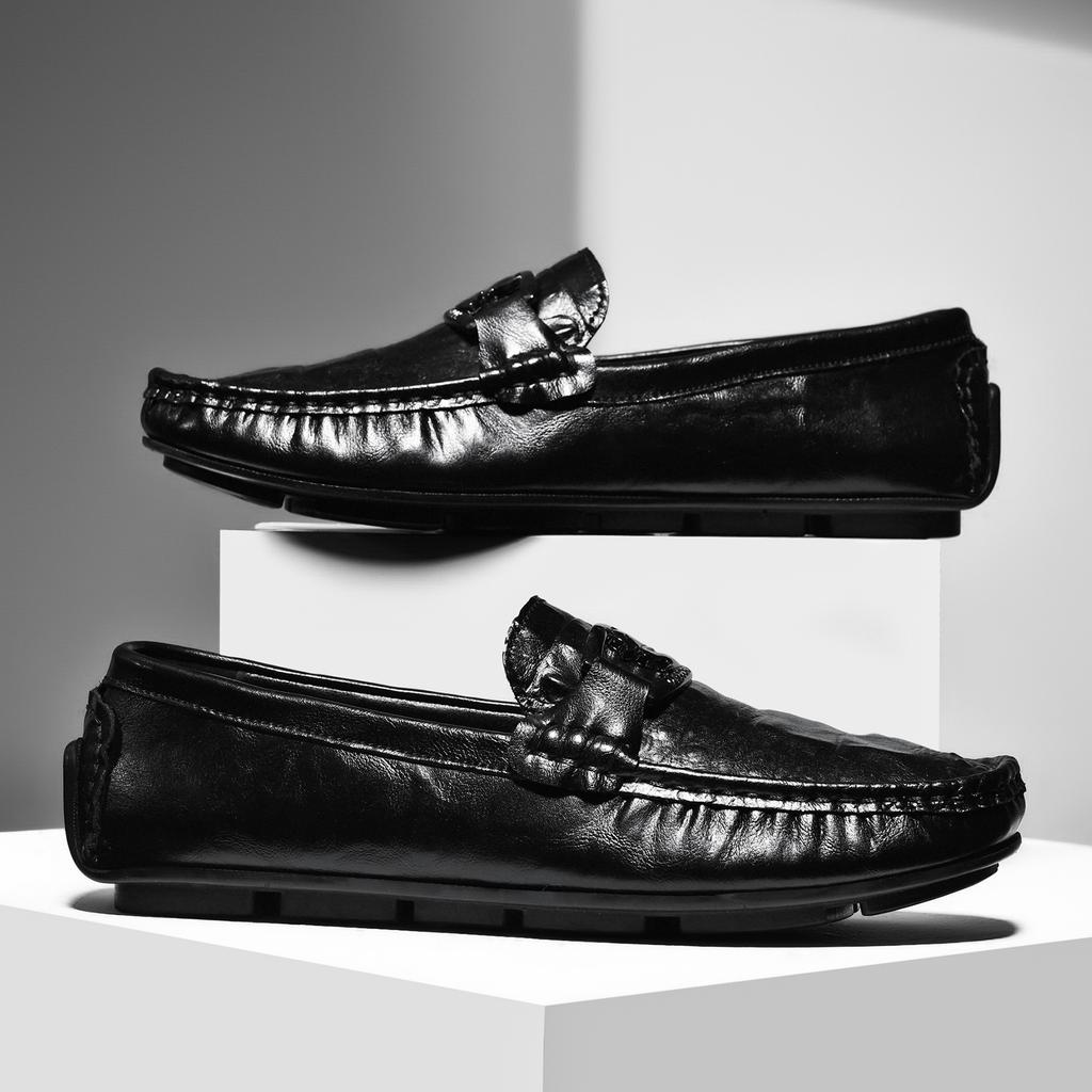 Fashion Crocodile Pattern Leather Men Loafers Casual Slip On Flats Ultra-light Moccasins Leisure Walk Man Driving Shoe Business Footwear