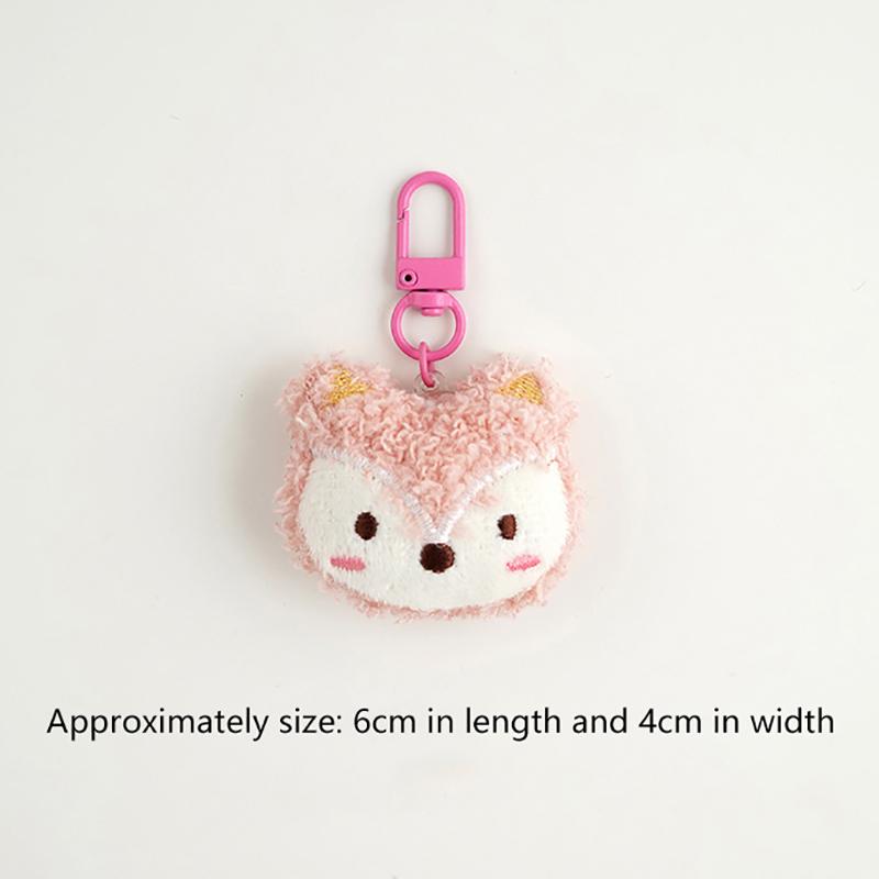 Cute Plush Little Bear Rabbit Doll Keychain Cartoon Animal Pendant Keyrings  Backpack Decoration Accessories Gifts