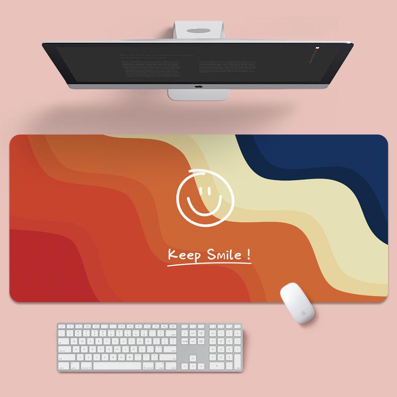

Extra Large Smiley Face Mouse Pad with Stitched Edges - Office, Gaming, and Anime Keyboard Desk Pad 800x300mm, 2mm thick