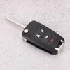 Auto 4 Tasten Klappschlüsselanhänger Gehäuse Schale Abdeckung Schwarz Ersatz für Camaro 2010 2013