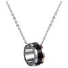 Wind Transfer Color Block Pendant Three Color Lock Chain True Self Ring Two In One Unisex Necklace Multi-color LH-KJ7MBN3001