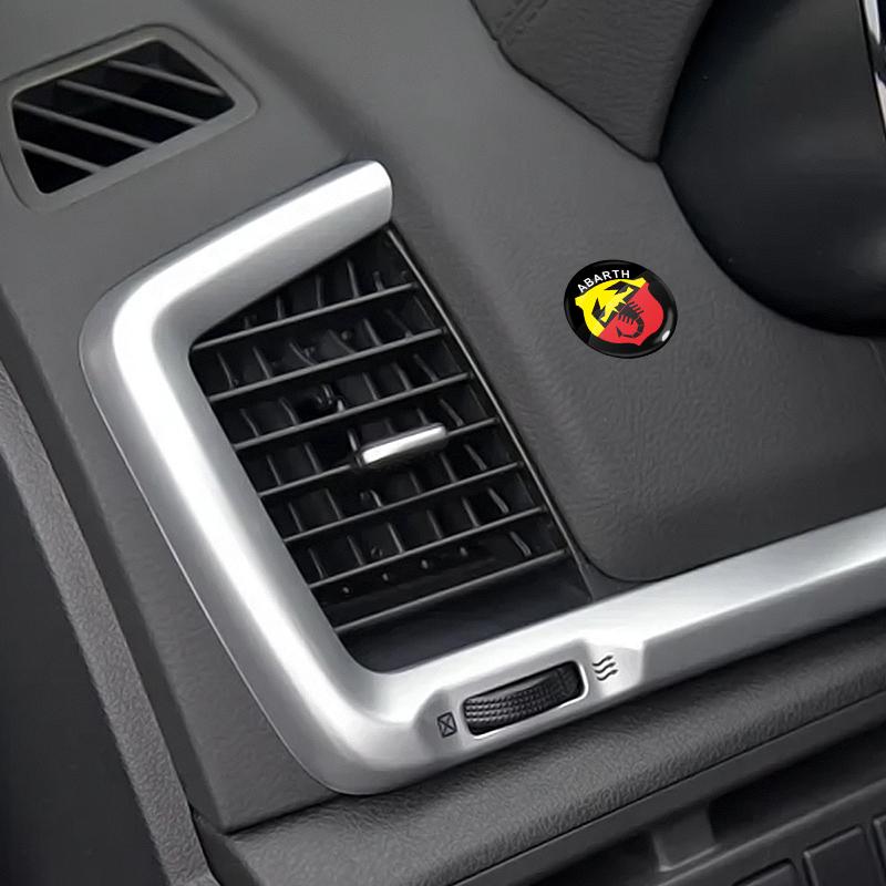2/4/6 Stück Auto Türschloss Schlüsselloch Aufkleber Auto Schlüssel Aufkleber Emblem für FIAT Abbas Abarth 500 Panda Bravo Punto Tipo Linea Ducato Freemont