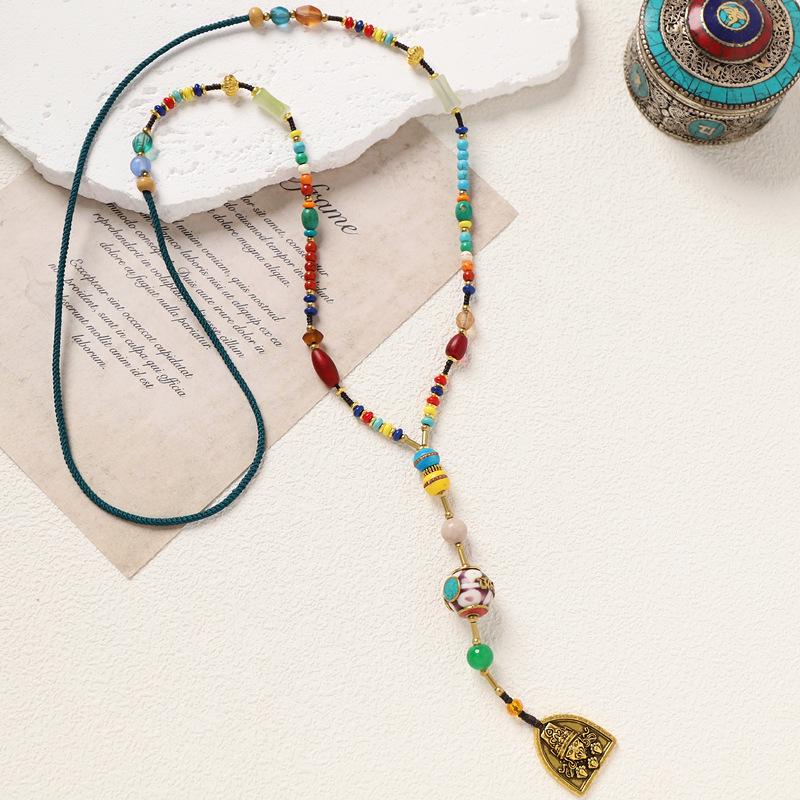 Original Design Nepalese Necklace Long Beaded Niche Exquisite Exotic Tibetan Women's Sweater Chain