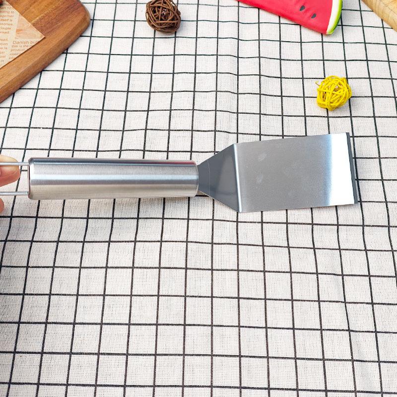Stainless Steel Teppanyaki Spatula for Cooking, Hand-Grabbed Pancake and Steak Griddle Tool