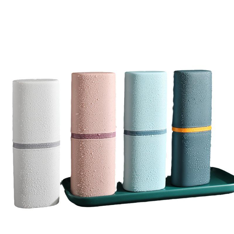 Portable Travel Toothbrush Storage Box and Cup Set