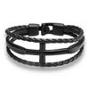 European and American Cowhide Woven Cross Bracelet, Fashion Trend T Buckle Strap 2026