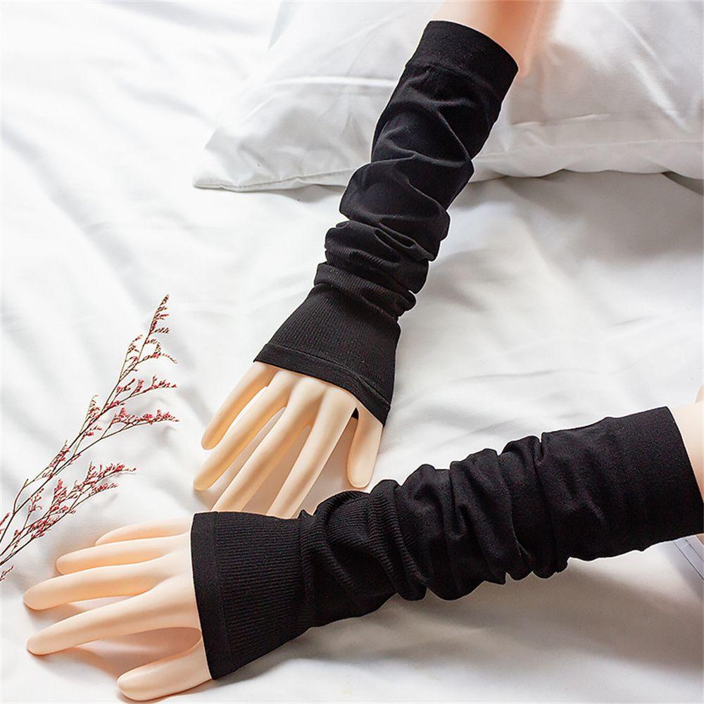 Sport Outdoor Anti-Slip Sunscreen Gloves UV Sun Protect Arm Sleeves Ice Silk Sleeve