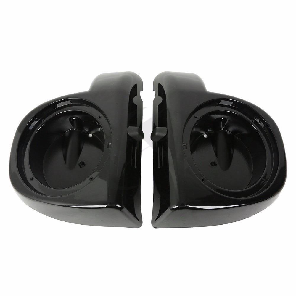 Motorcycle 6.5" Speaker Pod Boxes Lower Vented Fairing For Harley Touring Electra Glide Road King Street Glide 2014-2023