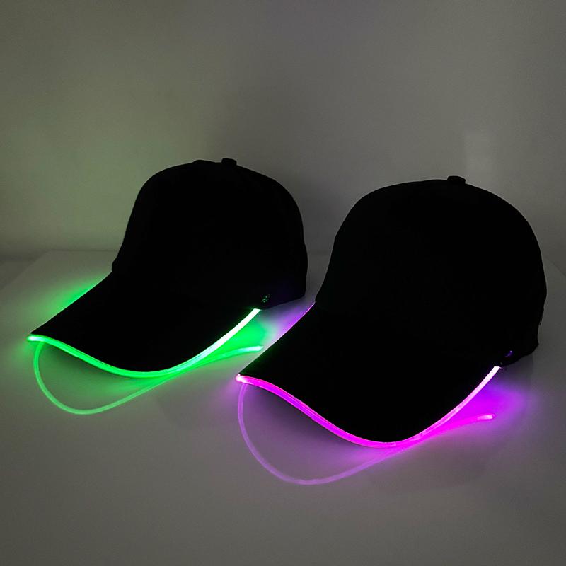 LED Baseball Hat Grand Event Running Holidays NightClub Glow Props Concert Baseball Hats Lighting Men's Baseball Cap Casual Hat