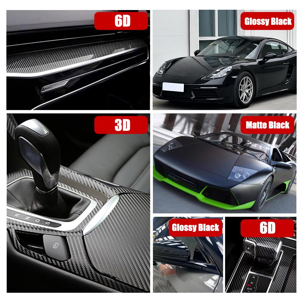 High Gloss Rearview Mirror Wrap Vinyl Car Tuning Stickers Car Styling Interior Films for Car Carbon Fiber Decals for Vehicle