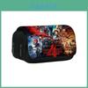 Stranger Things Double Layer Pencil Organizer With Durable Nylon Material For School Use