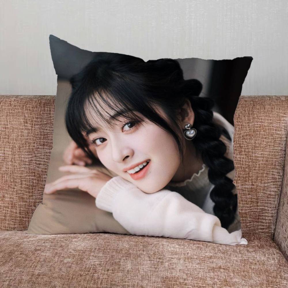 Actor Shen Yue Pillow Case For Home Bedroom Car Office Decoration Living Room Sofa Cushion Cover Suitable
