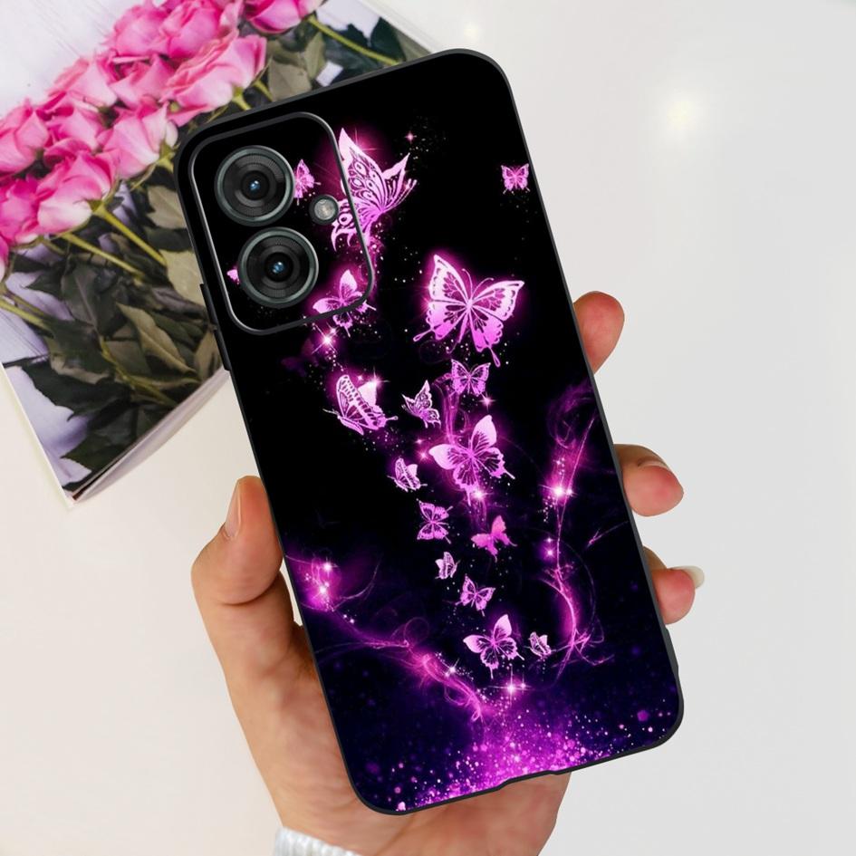 For Motorola Moto G55 5G Case Black TPU Soft Silicone Funda Shockproof Cover For Moto G55 2024 Phone Cover G 55 Protective Shell
