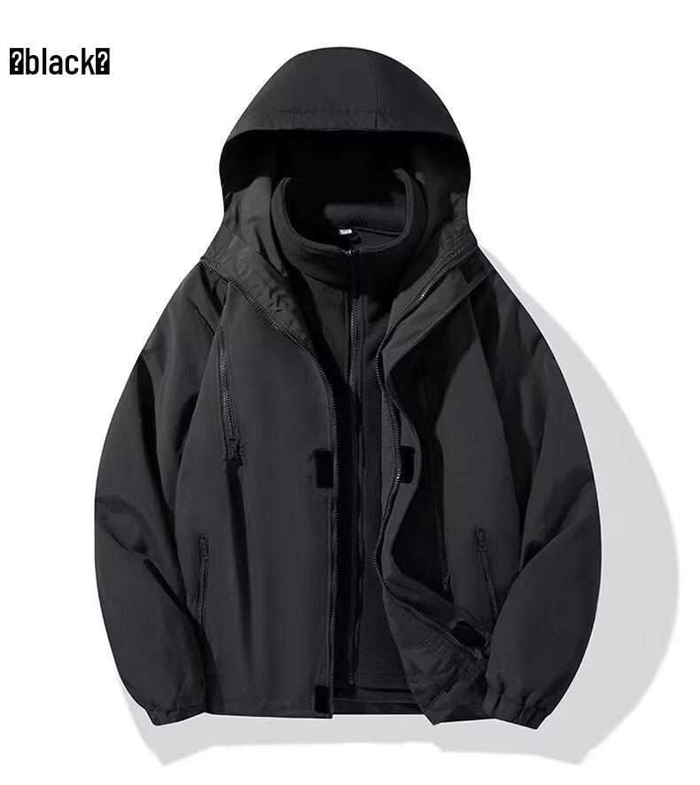 

Водонепроницаемая ветровка три-в-одном с флисовой подкладкой: Теплая осенне-зимняя куртка для пар XL