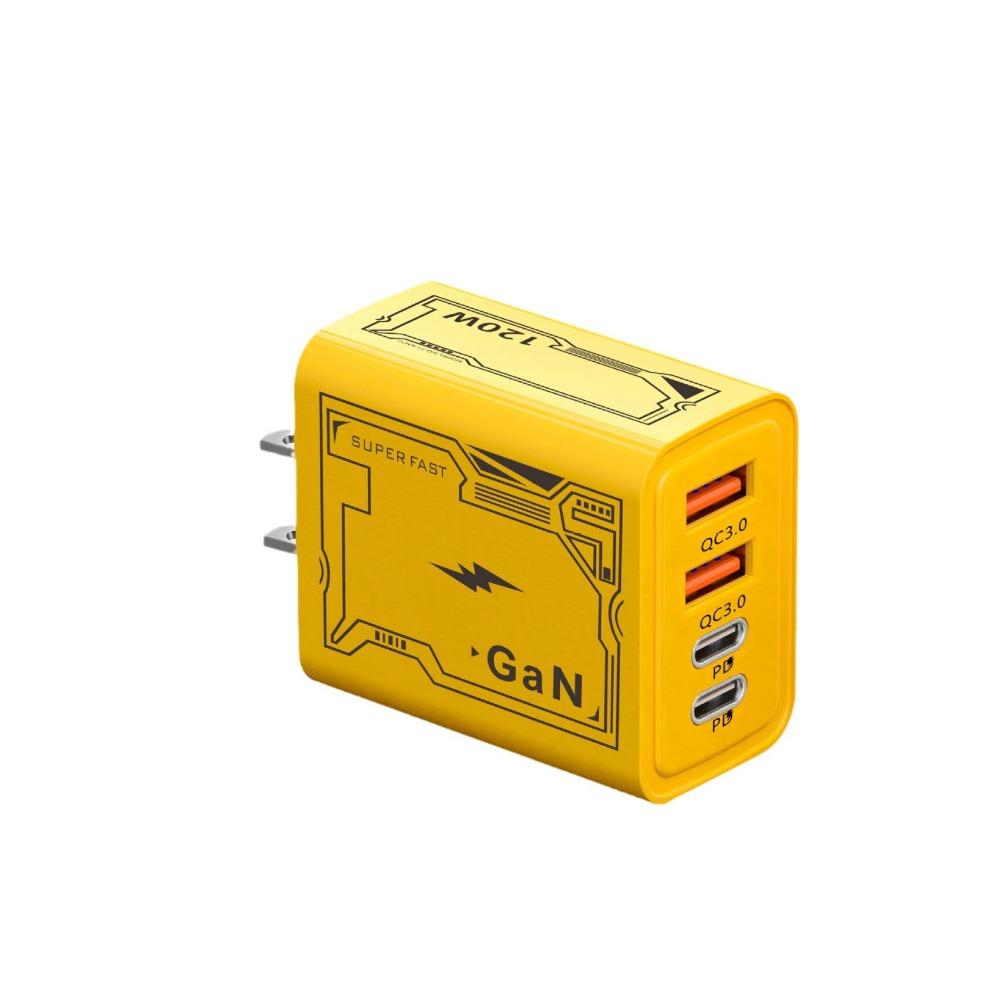120W mecha PD fast charging charger dual typec dual usb suitable for Apple 15 Huawei mobile phone 5v2a charging head
