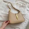 Fashion Retro Shoulder Bag Spicy Girl Vintage Underarm Bag Pure Color Shoulder Bag  Streetwear