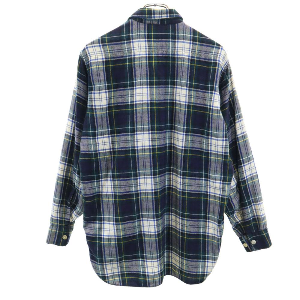 Deacon Brothers 60s 70s vintage Check Pattern Long sleeve Open collar shirt Men's Used