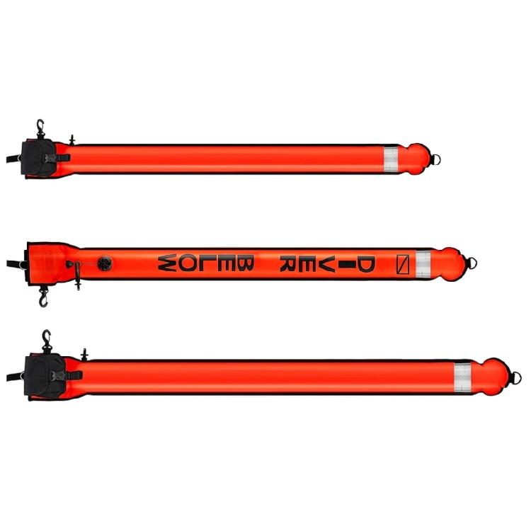 High Visible Inflatable Scubas Signal Tube with Diving Spool Reel and Clip Open Bottom Safety Inflatable Dives Float