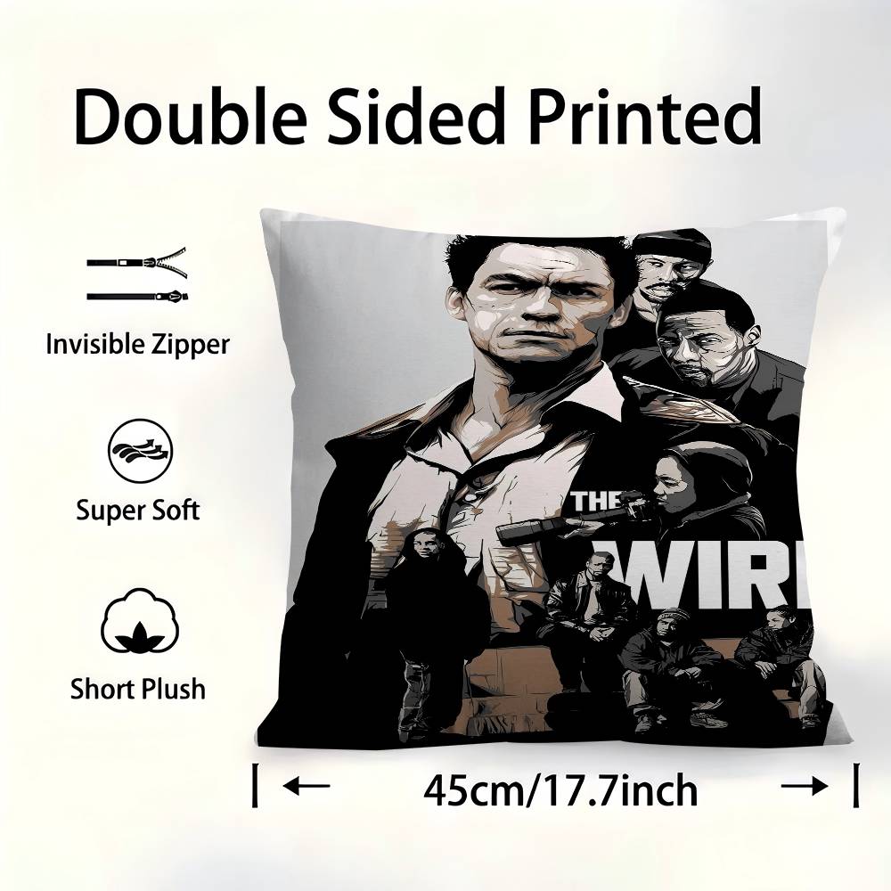 The Wire Movie Pillowcase Toon Gift Cushion Cover Bedroom Home Sofa Chair Seat Decor Pillow Case