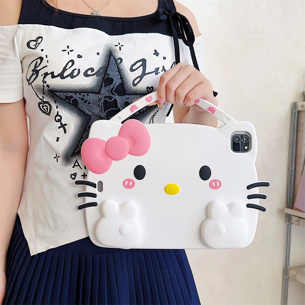 Cute 3D Cartoon Hello Kitty Kids Stand Tablet Case For Honor Pad X9A X8A X9 Pro 11 11.5inch Silicone Tablet Protective Case