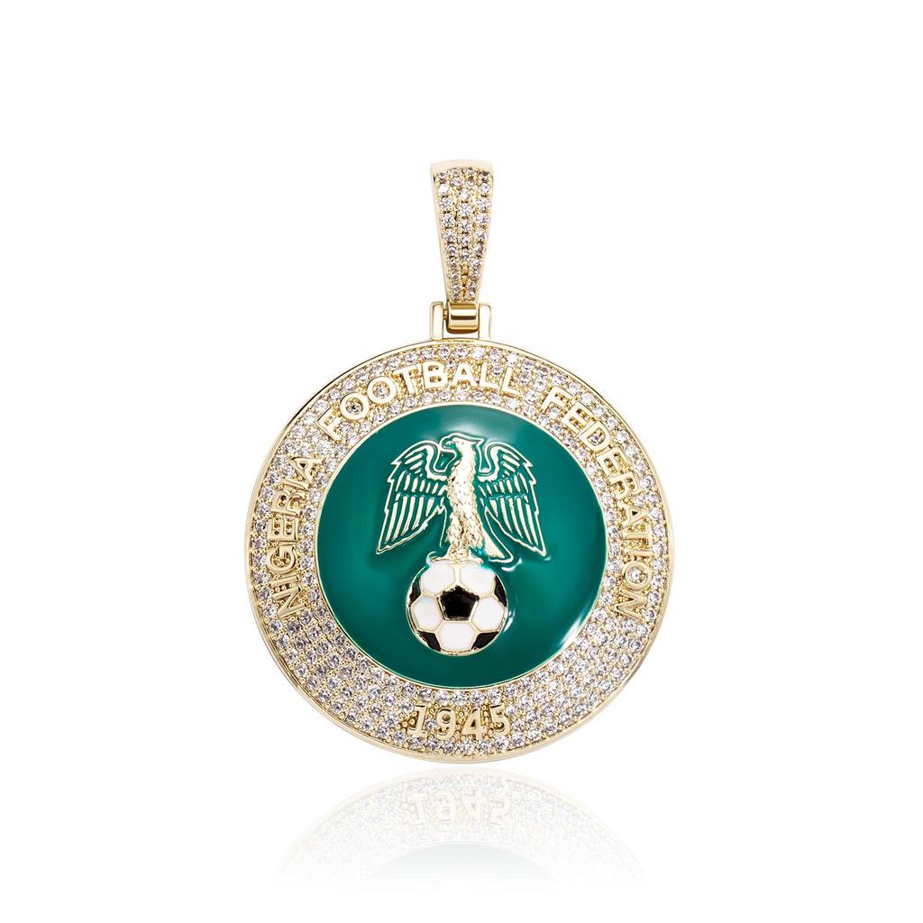 Colier Pandantiv Hip-Hop Insignă Club de Fotbal Ulei Picurător Colorat