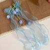 Pendant Tassel Muguet Flower Hairpin Mesh Ribbon Organza Bowknot Barrette  Bridesmaids
