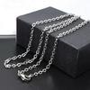 Cross Chain 0-Character Necklace Women'S Trinket, Men'S White Steel Jewelry White Cross With Chain