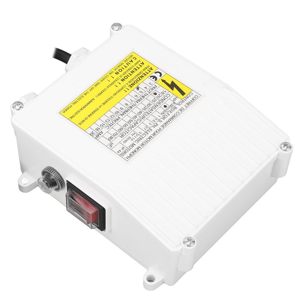Cutie de Control Pompă de Puț 370W Pompă Submersibilă Controler Extern cu Comutator cu Protecție Termică pentru Uz Casnic Industrial