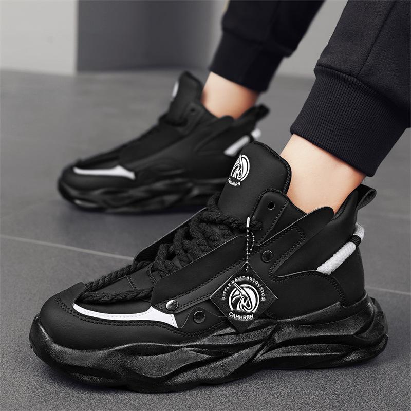 Shoes Autumn New Thick-soled Heightened Wear-resistant Outdoor Leisure Sports High-top Shoes