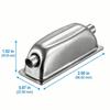 5PCS Metal Snare Drum Lugs Silver Double End Lugs Durable Drum Replacement Parts  For Drum