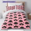 Pink Cartoon Art Pattern Bedding,Quilt Set Quilt Cover Pillowcase Home Birthday Gift (1 * duvet cover + 2 * pillowcase, without core)