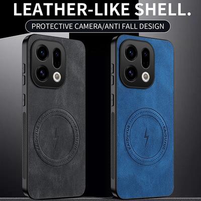 For Oppo Find X9 Sheepskin Vintage Magnetic Leather Soft Case For OPPO Find X9 Pro Silicone Bumper Matte Phone Cover Shell