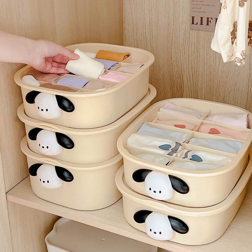 Underwear Storage Box Household Drawer Type 3-in-1 Socks Storage Student Dormitory Personal Clothing Box