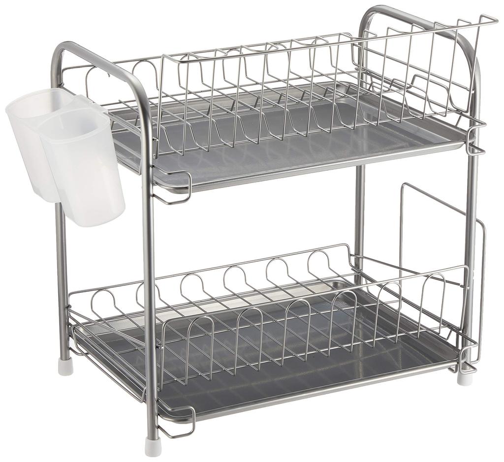 Pearl Metal Resin Dish Drainer, 2-Tier, Simple Ware HW-7301