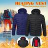 Winter Men's Smart USB Abdominal Back Electric Heating Warm Down Cotton Jacket