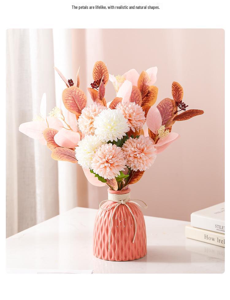 Silk Rose Flower Arrangement for Dining Table or TV Cabinet
