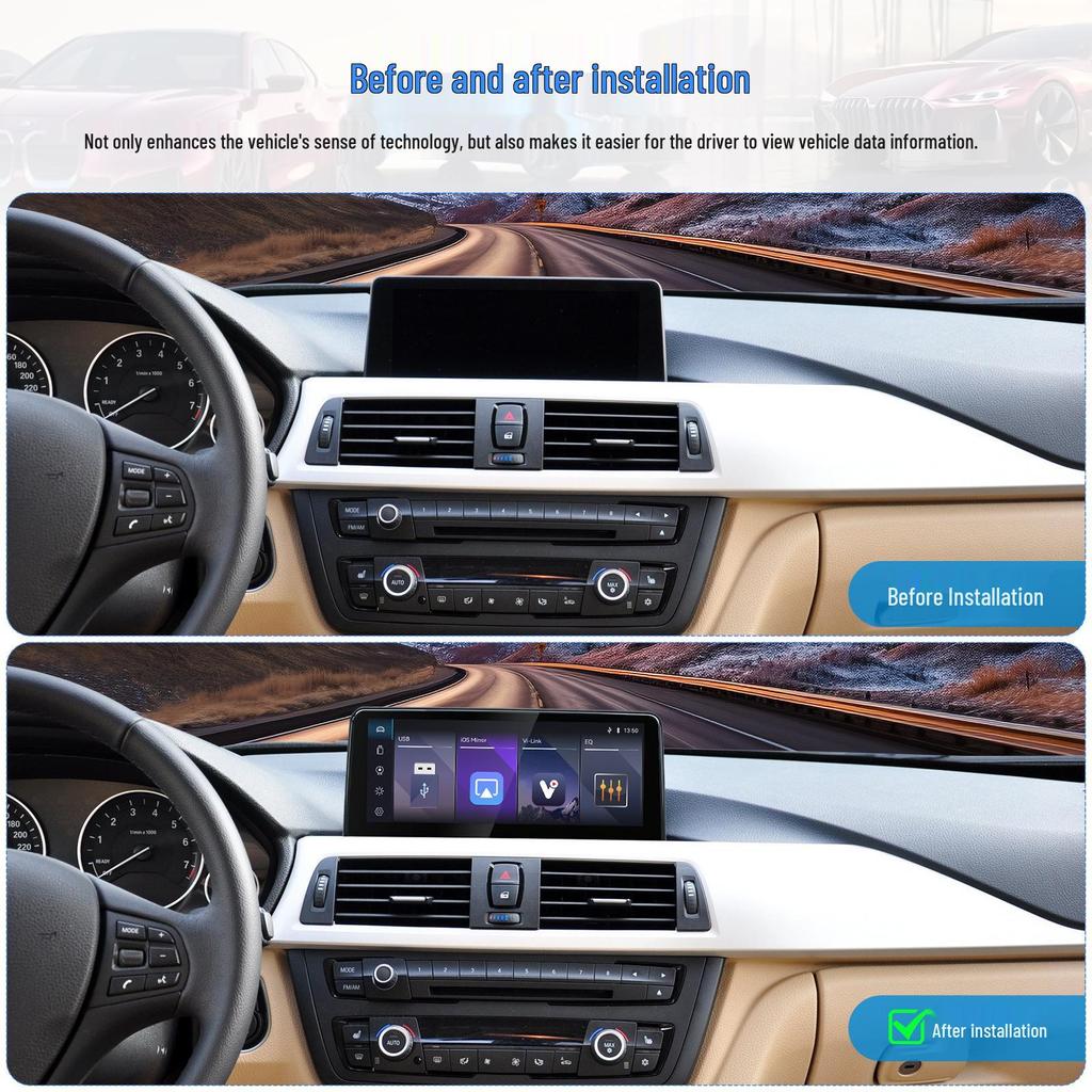 BMW 3 Series F30 Wireless CarPlay & Linux DVD Navigation Display Screen