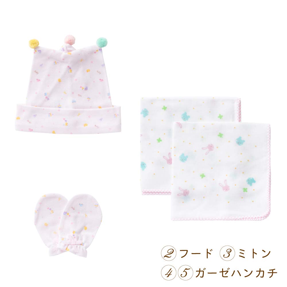 Cream de Coco Gift Set for and Includes a and Gauze Cute Pastel Design for Boys and Ready to Wear Right After Made in Sizes Toy-Patterned Newborns,