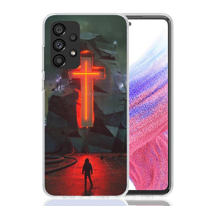 

God Jesus Pray Cross Phone Case for Samsung Galaxy A17 A16 A15 A14 A13 A57 A56 A55 A54 A53 A37 A36 A35 A34 A33 A26 A25 A24 A23 G Samsung A06