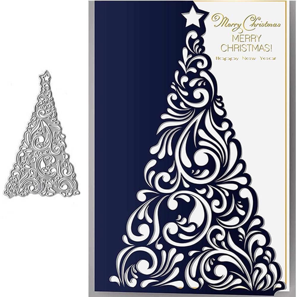 1 x Christmas Star Tree Embossing Stencils for DIY Crafts Embossing Card Making