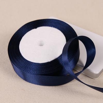 22meter/roll Navy Blue Polyester Satin Ribbon Chrismas Wedding Party Prom Decoration Cake Wrap Ribbons DIY Hair Accessories Bow