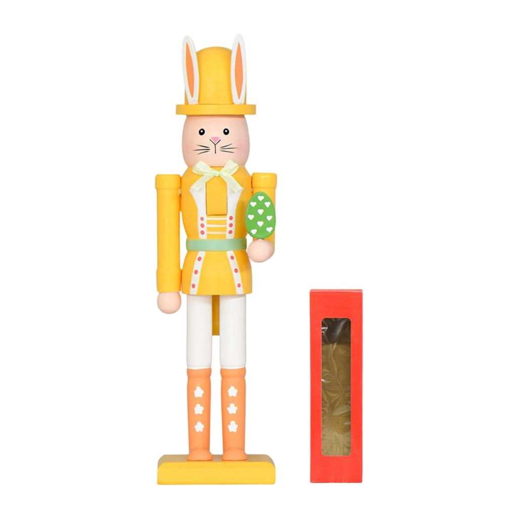 30CM Easter Bunny Creative Nutcracker Soldier Wood Decorative Gift Ornament